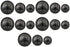 Wakauto 30Pcs Antique Metal Buttons with Round Vintage Sewing Buttons Coats Buttons Jacket Buttons Metal Blazer Button Set for DIY Craft (Black)...