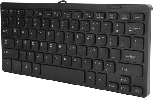 eboxer-1 USB Wired Mini Slim Keyboard Keyboard, Small Compact Simple Waterproof Business Keyboard for Laptop and Desktop Computer, Plug and Play (...