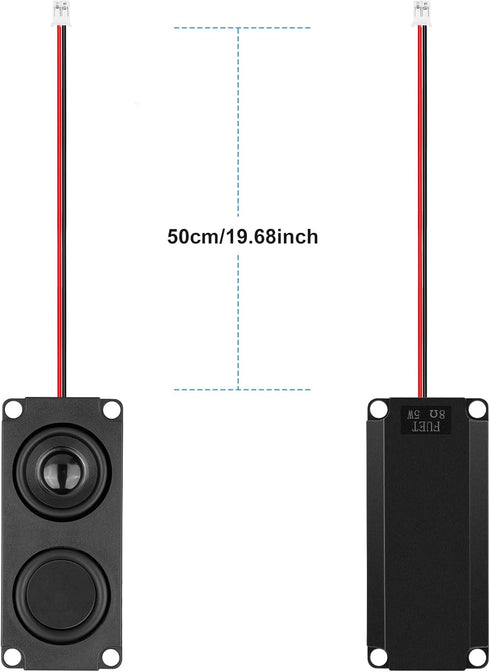 MakerHawk 2pcs Ar duino Speaker 5 Watt 8 Ohm Double Cavity Mini Speaker Full-Range Cavity Advertising Machine Small Speaker 3.3V 5V with JST-PH2.5...
