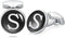 HONEY BEAR Initial Alphabet Letter Cufflinks Round for Mens Wedding Gift,Black A-Z...