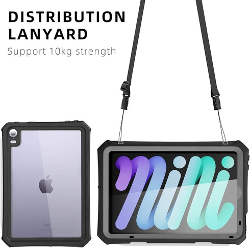 MRUOZRUI Waterproof Case Compatible with iPad Mini 6 2021 6th Generation 8.3 Inch, Full Body Heavy Duty Protection with Built-in Screen Protector,...