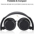 93dB Portable Wired Headset, Support FM Automatic Search, Foldable Noise Cancelling Headphone, for Sports for Travel...
