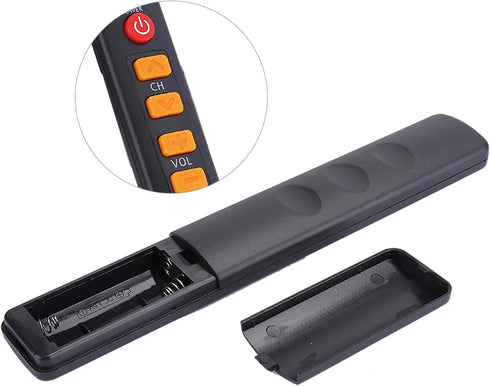 Learning Remote Control with Big Buttons, 6 Keys Universal Remote Control Smart Controller for TV STB DVD HiFi VCR(Orange)...