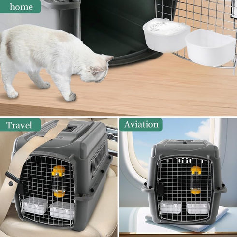 Capybowl, Travel Water or Food Bowl for IATA Approved Travel Kennels, Wide-Mouthed, Secure Attachment, Suitable for Small and Large Pet Internatio...
