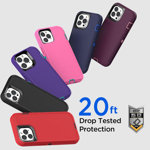 AICase for iPhone 13 Pro Case(6.1") with Glass Screen Protector, Heavy Duty Drop Protection Full Body Rugged Shockproof/Dust Proof Military Protec...