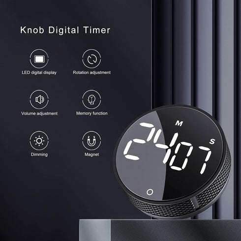 Digital Kitchen Timers, Visual timers Large LED Display Magnetic Countdown Countup Timer for Classroom Cooking Fitness Baking Studying Teaching, E...
