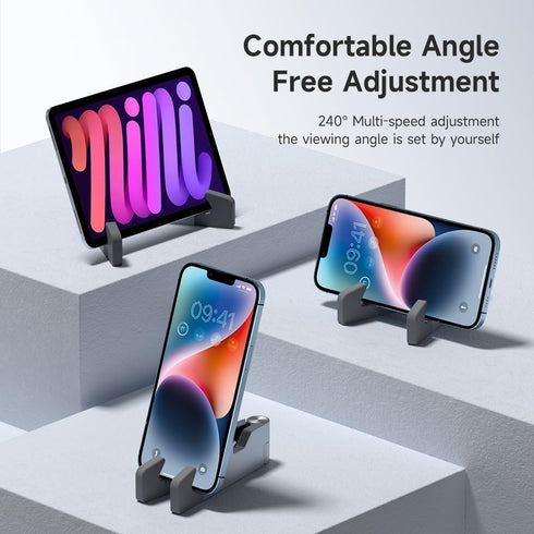 Hagibis Cell Phone Stand for Desk, 4 in 1 Foldable Aluminum Portable Travel Phone Holder with Bottle Opener, Box Opener, Ruler for iPhone 15 14 13...