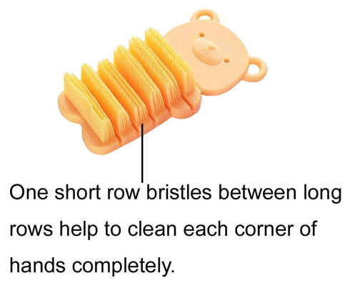 Nail Scrubber Brush Kids, Finger Nails Scrub Scrubbing Cleaning Washing Brushes with Soft Bristle for Baby and Children, Animal Style and 2 Colors...