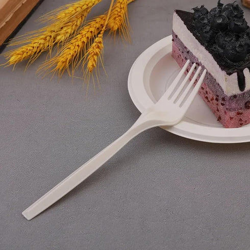 100% Eco Friendly Compostable Forks Disposable Forks Cornstarch Based 50 Large Disposable Utensils (6.7 in.) Durable and Heat Resistant Alternativ...