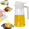 2 in 1 Oil Dispenser and Oil Sprayer, Oil Sprayer for Cooking 2024 Upgrade 16oz/470ml Oil Dispenser and Oil Sprayer Bottle, Oil Dispenser for Kitc...
