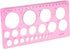LOKUNN Circle Template for Drawing, Pink Ruler Quilling Tool, Round Hole Ruler Tool, Multi-Function Round Plastic Geometric Stencil Rulers Drawing...