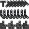 24 Pack L Bracket Corner Brace Sets, 1.57x1.57 Inch Black Stainless Steel 90 Degree Right Angle Brackets Fastener L Braces with 88 Screws for Wood...
