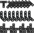 24 Pack L Bracket Corner Brace Sets, 1.57x1.57 Inch Black Stainless Steel 90 Degree Right Angle Brackets Fastener L Braces with 88 Screws for Wood...