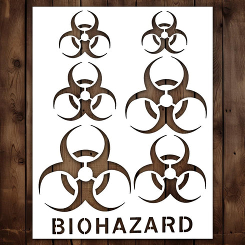 Biohazard Symbol Stencil for Graffiti Spray Paint - Perfect for Wood, Canvas, Paper, Fabric, Wall, and Furniture - Halloween Stencils, Graffiti St...