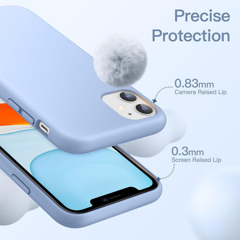 JETech Silicone Case for iPhone 11 (2019) 6.1-Inch, Silky-Soft Touch Full-Body Protective Case, Shockproof Cover with Microfiber Lining (Light Blu...