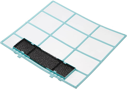 PATIKIL 12.6" x 10.83" Air Conditioner Air Filter, Plastic Air Filtering Screen Replacement with Air Filter Foam for HVAC, Blue Black...