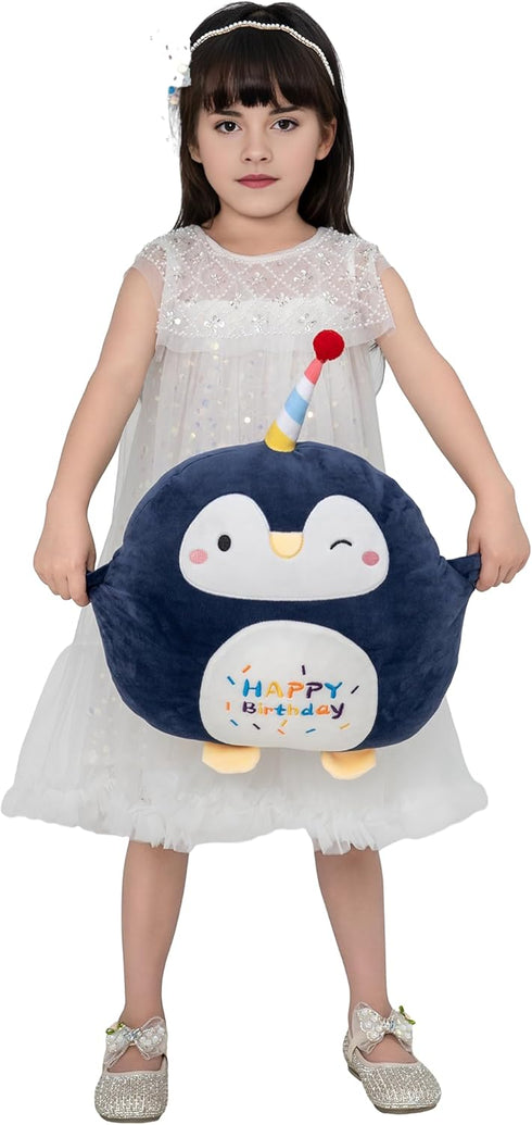 12 Inch Soft Penguin Plush Hugging Pillow Cute Birthday Penguin Stuffed Animal Plushies Toy Penguin Kids Stuffed Animals Penguin Happy Birthday Pl...