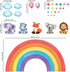 DECOWALL SG3-2318 Baby Animals on Rainbow Wall Stickers Decals Art décor Kids Living Nursery Removable Room Safari Jungle Girls Boys...