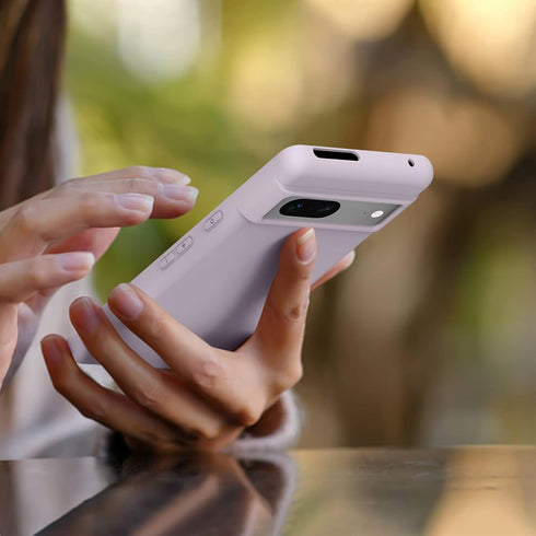 Amzpas Silicone Phone Case Compatible with Google Pixel 7, Soft Protective Smart Phone Case for Women Men, Durable Anti-Scratch Shockproof Phone C...