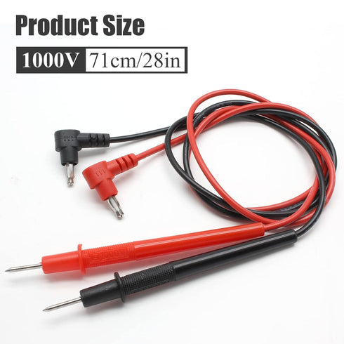 71cm/28" Long Banana Plug Multimeter Probe Test Lead Cable Digital Laboratory Multimeter Voltmeter Test Lead Probe Wire Cable 1000V?Black Red...