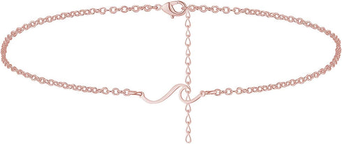Wave Anklet Bracelet for Women,Charm Summer Surfer Beach Link Foot Ankle Bracelets Jewelry...
