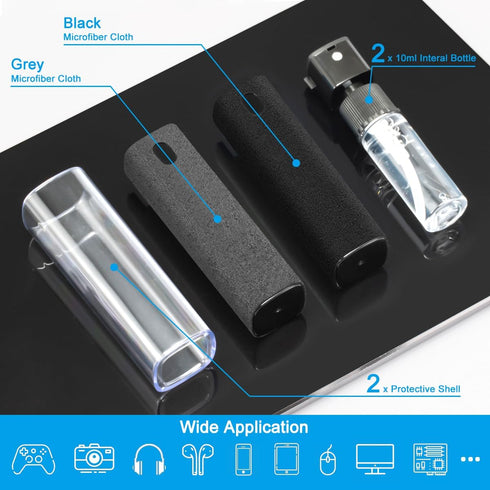 2 Pack Screen Cleaner Spray and Wipe for Laptop Monitor and Car Screens, Phone Touchscreen Mist Cleaning Kit for Cellphone, Tablet, PC, Computer, ...
