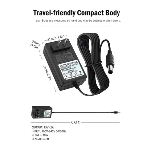 Adapter 15V Power Supply Cord Massage Gun Charger for Theragun Prime, Theragun Mini Massage Gun Model BR-GUN-002, G4-Mini-RED-PKG-US [Theragun Min...