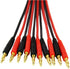 2 PCS XT30 Plug Male Connector to 4mm 4.0mm Banana Plug Bullet Connector Charging Extension Cable Cord Lead with 11.8in 16AWG Silicone Wire......