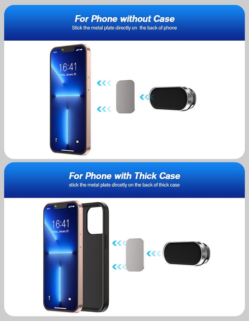 2 Pack Magnetic Phone Holder for Car, Upgrade Magnet - 360 Rotation and Easy Installation, Compatible with All Smartphones,Dashboard Car Phone Hol...
