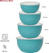 KitchenAid Plastic Prep Bowls with Lids, Set Of 4, Aqua Sky...
