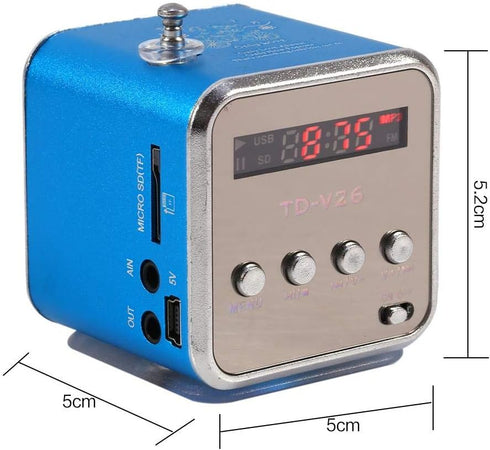 Fosa Digital Portable Mini Speaker Music MP3/4 Player/TF USB Disk Speaker FM Radio for Outdoors & Indoors: Home, Dorm Room, Kitchen, Bathroom, Car...