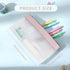 Classycoo Pencil Case 4 Pack Zipper Pencil Pouch, Multifunctional Clear Pen Bag Organizer Stationery Storage Bag for Office Supplies Cosmetics Mak...