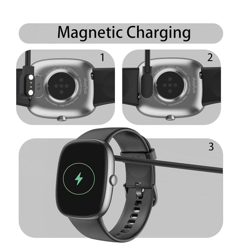 Smart Watch Charger, Magnetic Watch USB Charging Cable Cord for W1 W7 CW01 B1, Black...