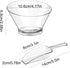 24 Pcs Plastic Clear Serving Bowls with Kitchen Plastic Scoops Salad Serving Bowls Popcorn Scoops Angled Candy Bowl for Salad Cooking Parties, 210...