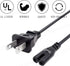2 Prong Power Cord for LG SPK5B-W SK5Y SH4 SHC4 SH5B Subwoofer Power Cord Replacement 8ft IEC C7 Power Cord AC Cable......
