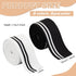 BENECREAT 4 PCS 2 Colours Ribbed Cuffs Stretch Stripes, 43.3x1 inch Elastane Ribbed Fabric, Sewing Knit Ribbed Cuffs for DIY Sewing Belt Cuffs, Be...