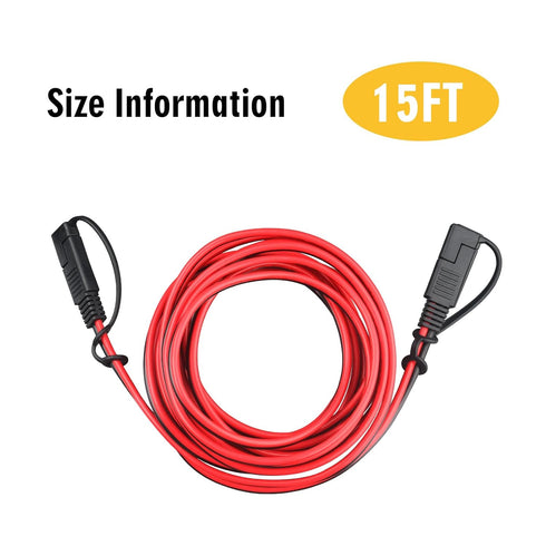 14AWG SAE to SAE Extension Cable Quick Disconnect Wire Harness SAE Connector Adapter Cable SAE Extension Cord for Solar Panel, Battery, Motorcycle...