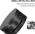 Portable Pill Case Pill Box Daily - Waterproof Single Metal Pill Organizer for Pocket Purse, Aluminium Alloy Round Daily Medicine Container to Hol...