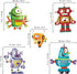 Cartoon Robot Wall Stickers DIY Removable Vinyl Wall Decals Art Decor for Kids Boys Nursery Bedroom Playroom...