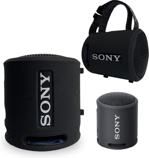 Silicone Cover and Hard Case for Sony SRS-XB13/XB100 Extra BASS Wireless Portable Compact Speaker, Carrying Cover Case for Sony SRS XB13 Speaker A...