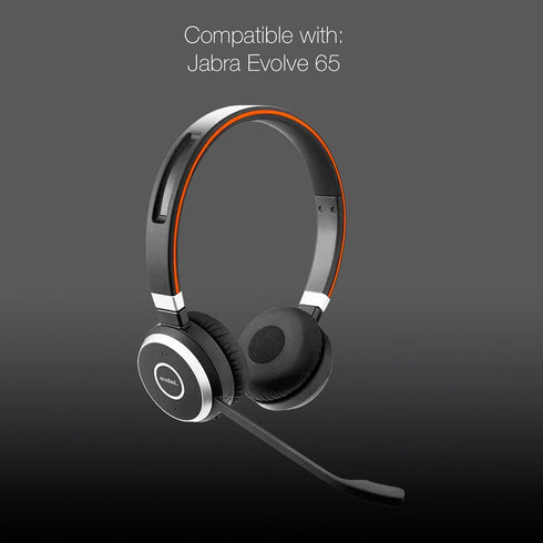 Global Teck Cushions Jabra Evolve 20, 30, 40, 65 Headsets, Leather Cushion Replacement Kit #GTW 6600-02...