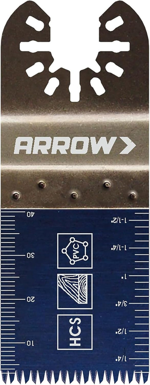 Arrow OSCELEC1-EK 4-Piece Oscillating Tool Accessory Kit for Drywall, PVC, Wood, Includes 2 Japanese Tooth Blades, 1 Standard Blade and 1 Titanium...