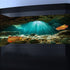 36X18 Inches Fish Tank Background, Sunshine Ocean Floor Terrarium Background Decor, Underwater Stone Durable Polyester Background with 8 EVA Doubl...
