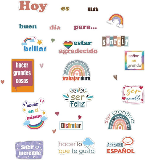 Spanish Bulletin Board Decoration Set for Classroom | Inspirational Back to School Poster | Hoy ES un buen día...