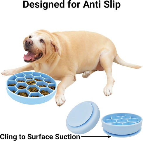 Mr. Peanut's Interactive Slow Feed Dog Bowl, Fun Healthy Bloat Stop Feeder (Medium)...