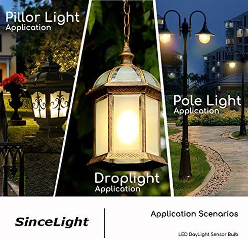 Dusk to Dawn LED Mosquito Bulb with Dual DayLight Sensor,Bug Free & ON/OFF Automatic Depends On DayLight Level,9 Watt,Edison Screw E26,Pack of 2...