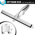 NETANY Shower Squeegee, 10-Inch Silver Squeegee, All-Purpose Stainless Steel Squeegee for Bathroom, Shower Doors, Mirrors, Tiles and Car Windows -...