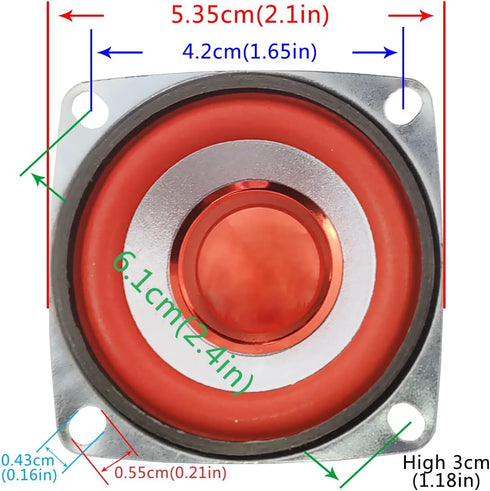 Gikfun 4Ohm 5W Full Range Audio Speaker Stereo Woofer Loudspeaker for Arduino Replacement (Pack of 2pcs) EK1949...