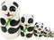 Winterworm 5.1” Cartoon Panda Russian Wooden Nesting Dolls for Kids Handmade Paints Stacking Toys Matryoshka Dolls 5 Pieces Panda Bear Party Suppl...