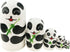 Winterworm 5.1” Cartoon Panda Russian Wooden Nesting Dolls for Kids Handmade Paints Stacking Toys Matryoshka Dolls 5 Pieces Panda Bear Party Suppl...